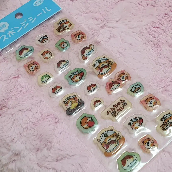 [BUNJANG] Qria Heisei Hamster Sticker Set / 쿨리아 큐리아 헤이세이 햄스터 스티커 고전