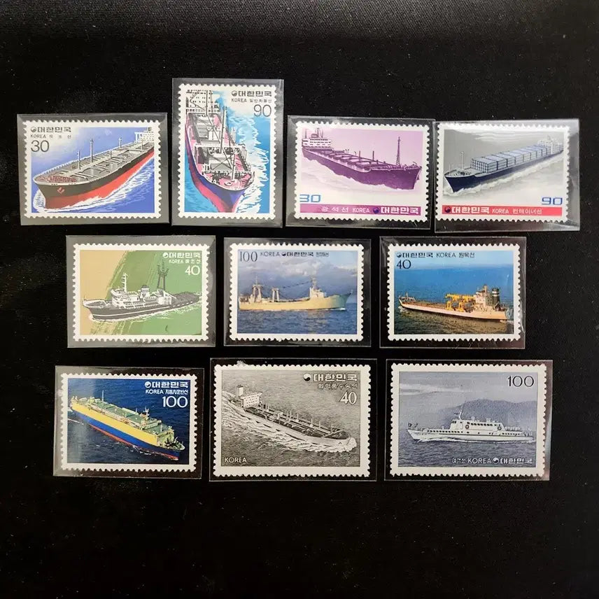 [BUNJANG] 1981 Ships Series Stamps (10 Types) / 1981 선박시리즈 우표 10종