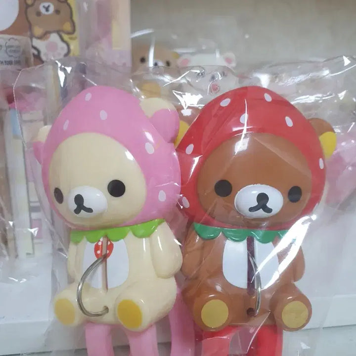 [BUNJANG] Rilakkuma Korilakkuma Strawberry Die-cut Clip / 리락쿠마 코리락쿠마 딸기 다이컷 집게