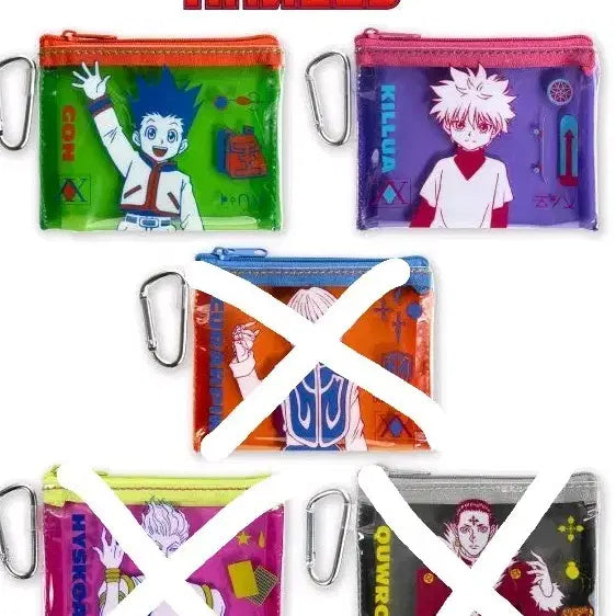 [BUNJANG] Hunter x Hunter Gon &amp; Killua Pouch Bundle / 곤 키르아 투명 파우치 일괄 산큐마트 콜라보 헌터헌터