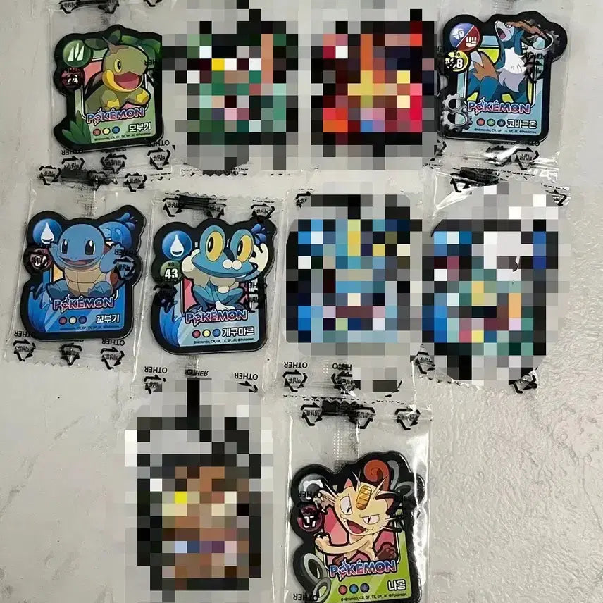 [BUNJANG] Pokémon Magnet Set: Seven Eleven Choco Chip Cookie Series / 포켓몬스터 마그넷 자석 세븐일레븐 초코칩쿠키 개구마르 꼬부기 모부기