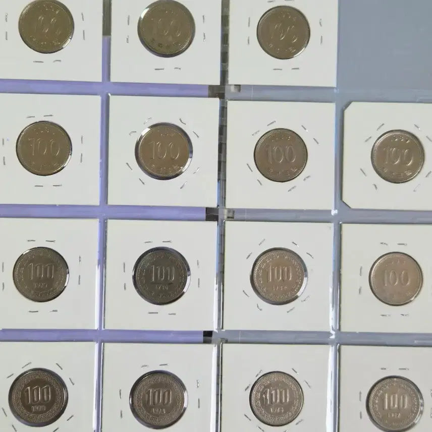[BUNJANG] Rare 100 Won Coin Bundle Set (1973-1994) / 옛날 100원 희귀. 준. 특년도 주화. 15점  일괄 판매.
