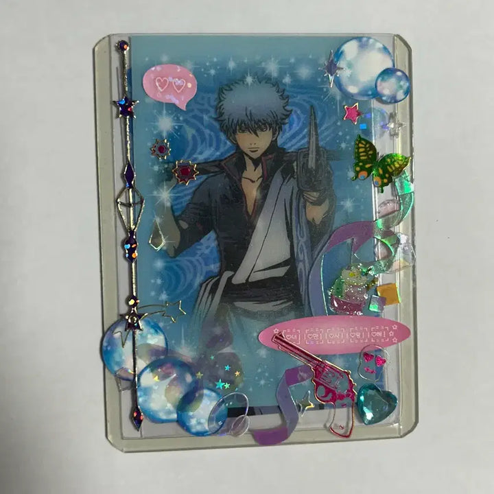 [BUNJANG] Gintama Gintoki Clear Card with Sticker Card Holder / 은혼 긴토키 클리어 카드