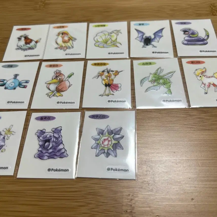 [BUNJANG] Pokemon 30th Anniversary Artwork Sticker Collection (13 Types) / 포켓몬 띠부씰 30주년 아트웍 13종