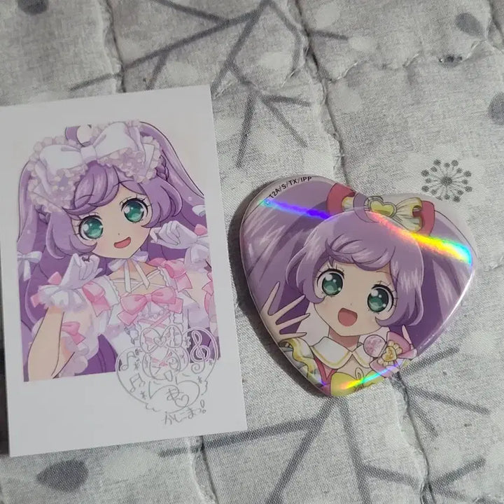 [BUNJANG] Pripara LAFARY Manaka Lala Heart Can Badge Special Cheki / 프리파라 라파리 LAFARY 마나카 라라 하트 캔뱃지 특전 체키 판매
