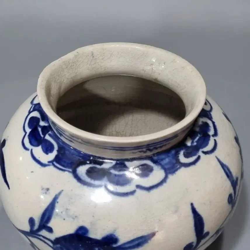 [BUNJANG] Joseon Dynasty White Porcelain Blue and White Gourd-Shaped Vase / 백자 청화 불수문 항아리