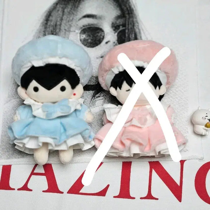 [BUNJANG] Idol Look 10cm Doll Clothes (Sky Blue) / 아이돌룩 10cm 솜인형옷