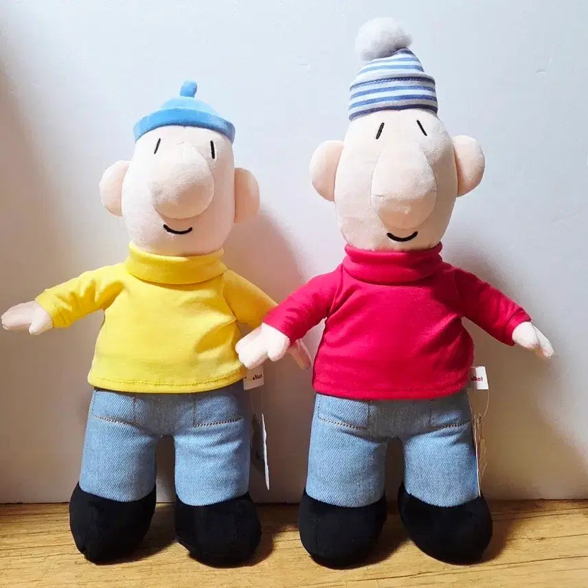 [BUNJANG] Pat &amp; Mat Standing Medium 40cm Dolls Set (2 Types) / (세트)패트와 매트 스탠딩 중형 40cm 인형 2종 세트