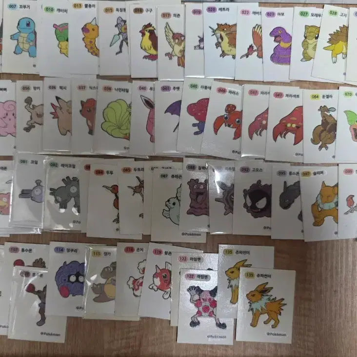 [BUNJANG] 1st Gen Pokemon Stickers 61 Types Bundle Set / 1세대 포켓몬 띠부씰 61종