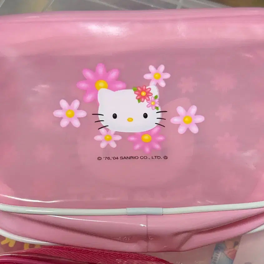[BUNJANG] Classic Kitty Flower Kitty PVC Pouch / 고전키티 꽃키티 키티파우치