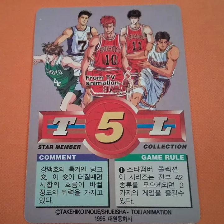 [BUNJANG] Slam Dunk Kang Baek-ho Prism Card Korean Edition / 슬램덩크 강백호 프리즘 카드 한글판