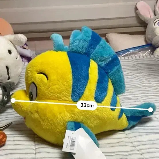 [BUNJANG] Disney The Little Mermaid Flounder Plush Toy / 디즈니 인어공주 플라운더 인형 정품