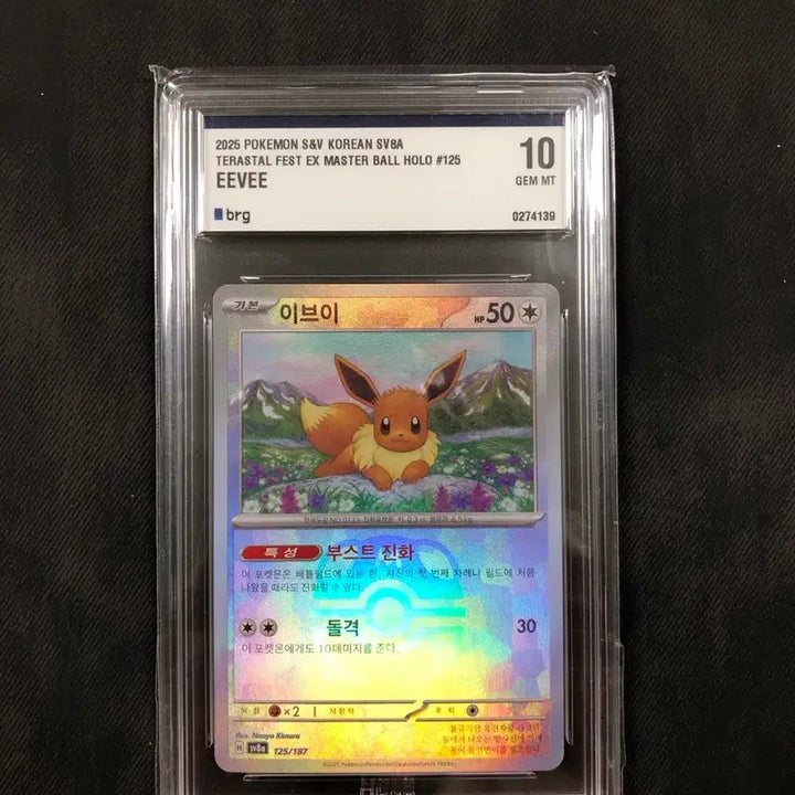 [BUNJANG] Eevee Master Ball Holo Card / 테라스탈 마스터볼 이브이 brg10