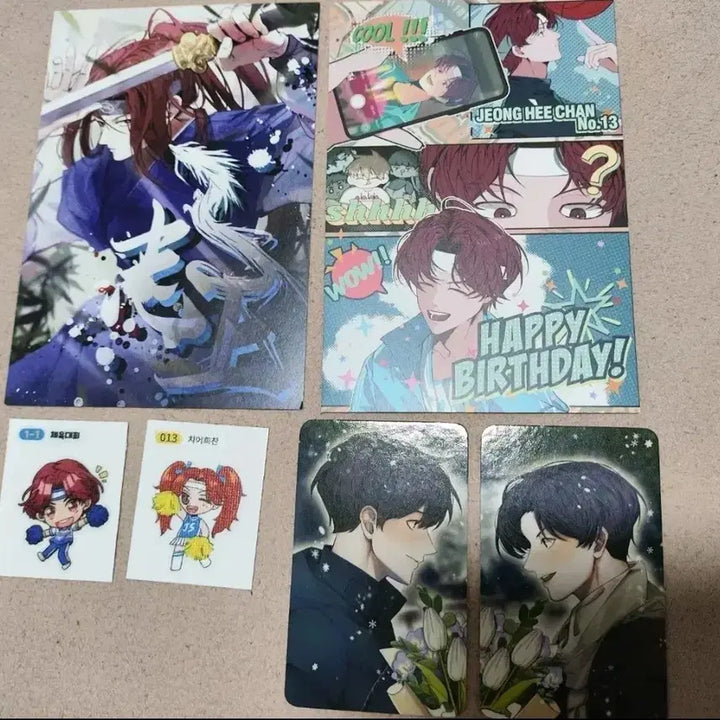 [BUNJANG] Garbage Time Lee Sang-ho Jung Hee-chan Postcard Photocard Sticker Set / 가비지타임 기상호 정희찬 상챤 상찬 엽서 포카 띠부