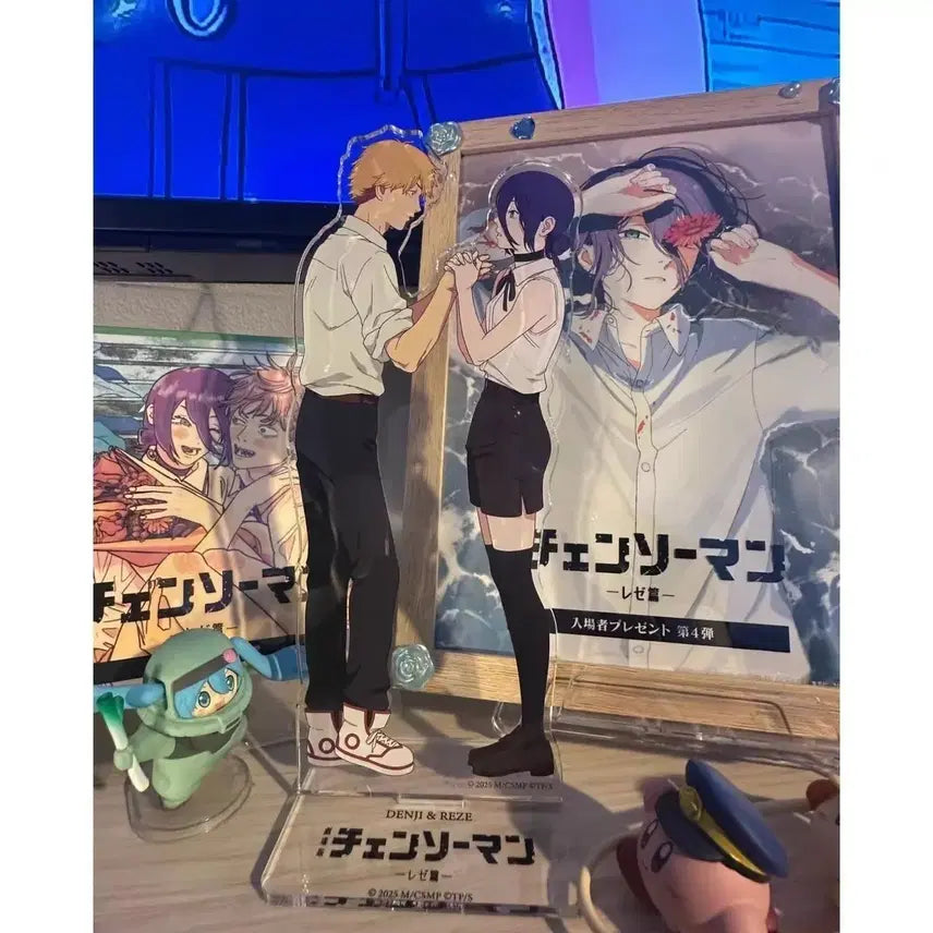 [BUNJANG] Chainsaw Man Denji &amp; Reze Acrylic Stand / (비공) 체인소맨 아크릴 스탠드 덴지 레제