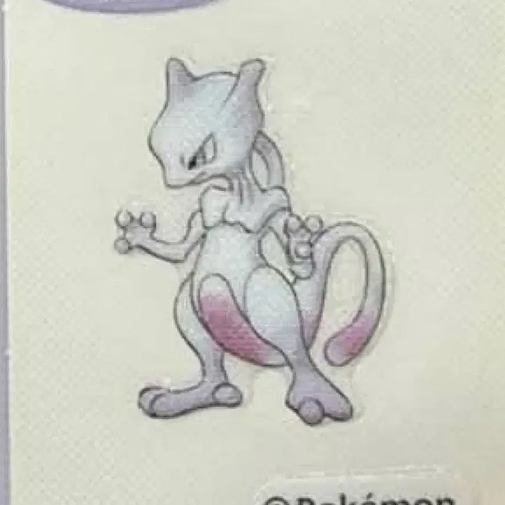 [BUNJANG] Pokemon 30th Anniversary Mewtwo Sticker / 포켓몬 30주년 뮤츠 띠부씰