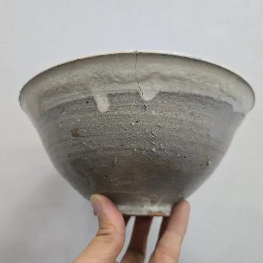 [BUNJANG] Authentic Buncheong Ware Bandumbeom Foot Bowl Antique / 진품 조선초기 분청사기 반덤벙 발 골동품