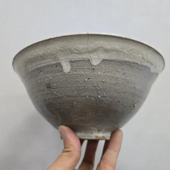 [BUNJANG] Authentic Buncheong Ware Bandumbeom Foot Bowl Antique / 진품 조선초기 분청사기 반덤벙 발 골동품