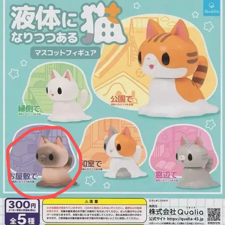[BUNJANG] Qualia Liquid Cat Neko Japanese Gacha Figure (Sealed) / 미개봉)퀄리아 액체 고양이 네코 일본 가챠 피규어