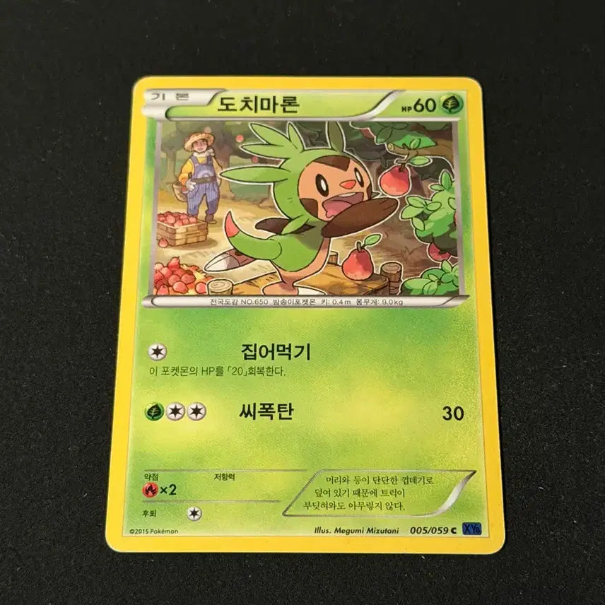 [BUNJANG] Vintage Pokemon Card - Chespin / 고전 포켓몬 카드 도치마론