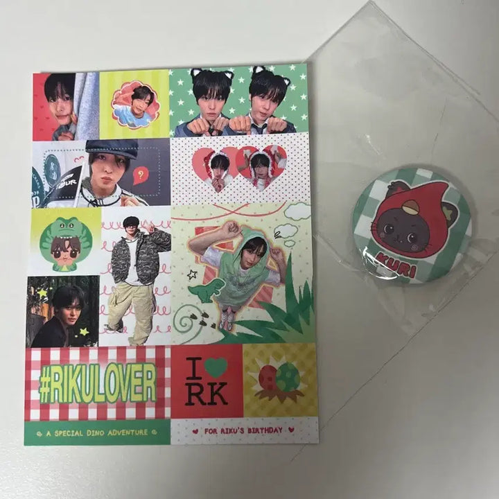[BUNJANG] NCT WISH Riku Birthday Cafe Goods Bundle Set / 엔시티 위시 리쿠 스티커 핀버튼 굿즈 포카 럭드