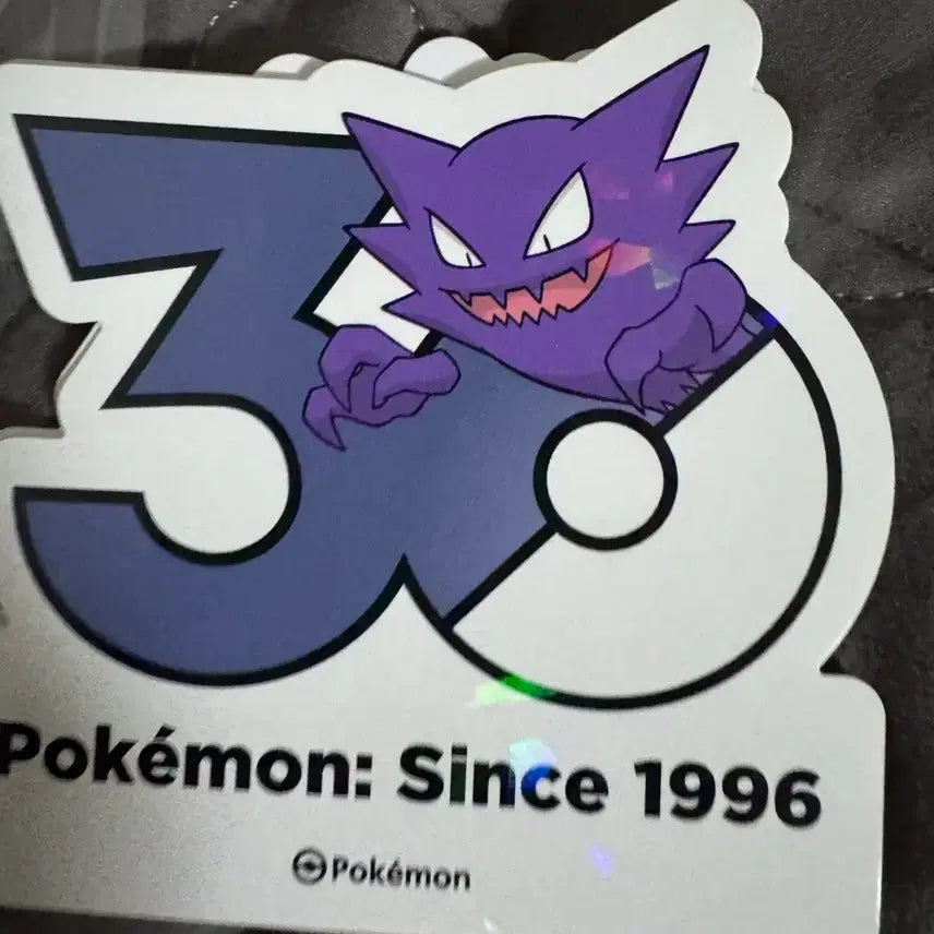 [BUNJANG] Pokemon 30th Anniversary Logo Sticker Ghost / 포켓몬 30주년 로고스티커 고오스트