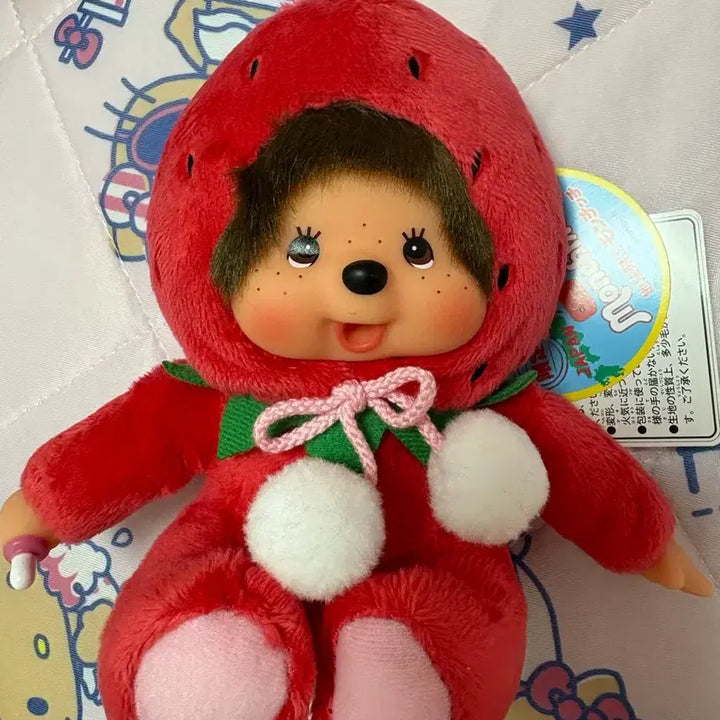 [BUNJANG] Fukuoka Limited Strawberry Monchhichi / 후쿠오카 한정 딸기 몬치치