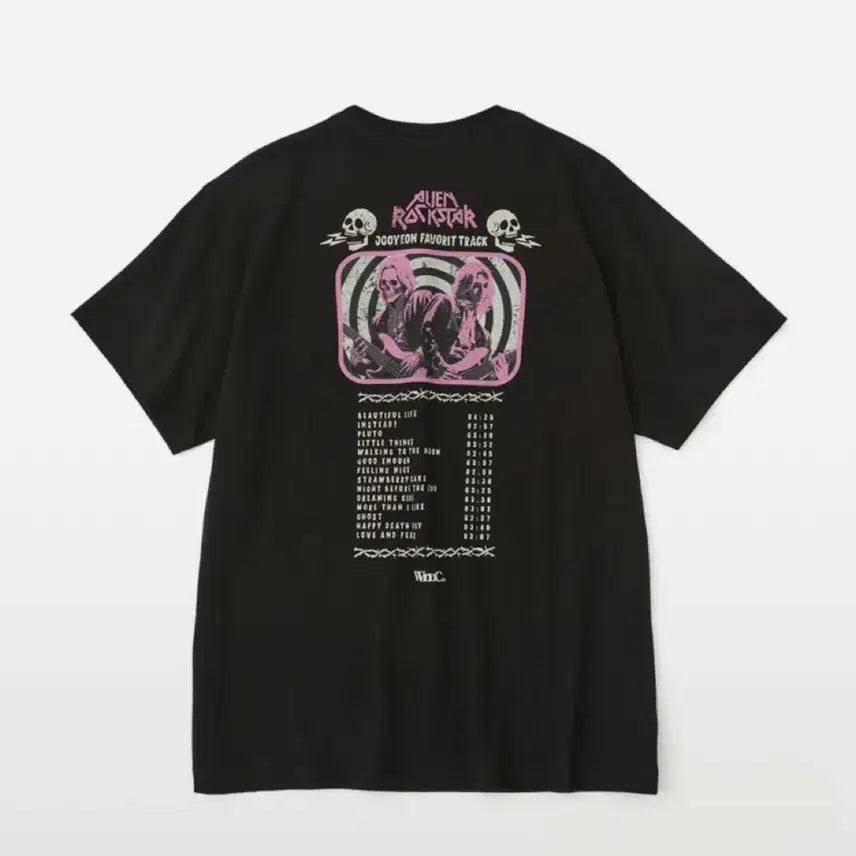[BUNJANG] XG Xdinary Heroes WMC Skull Tracklist T-Shirt / 엑디즈 주연 wmc 스컬 트랙리스트 티셔츠