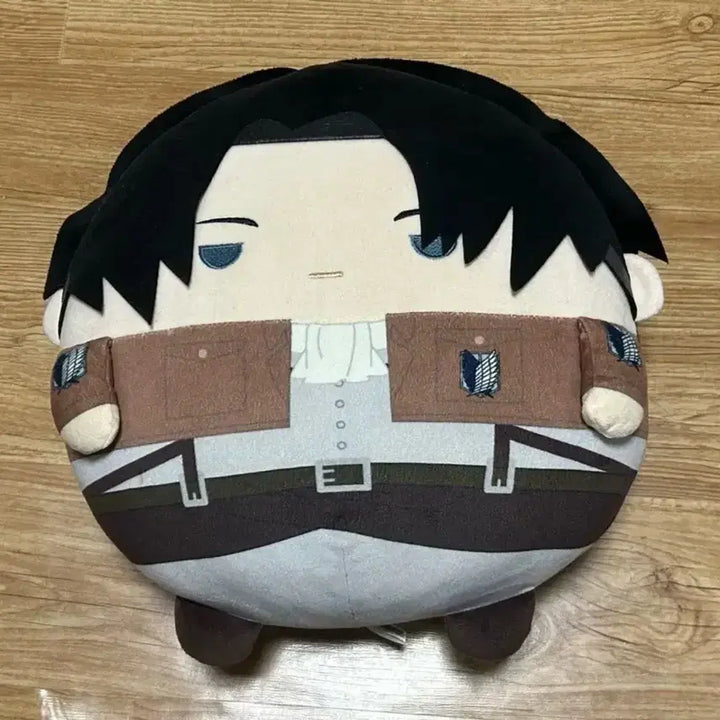 [BUNJANG] Attack on Titan Levi Big FuwaKororin Plush (Prisoner Version) / 진격의거인 리바이 빅후와코로링