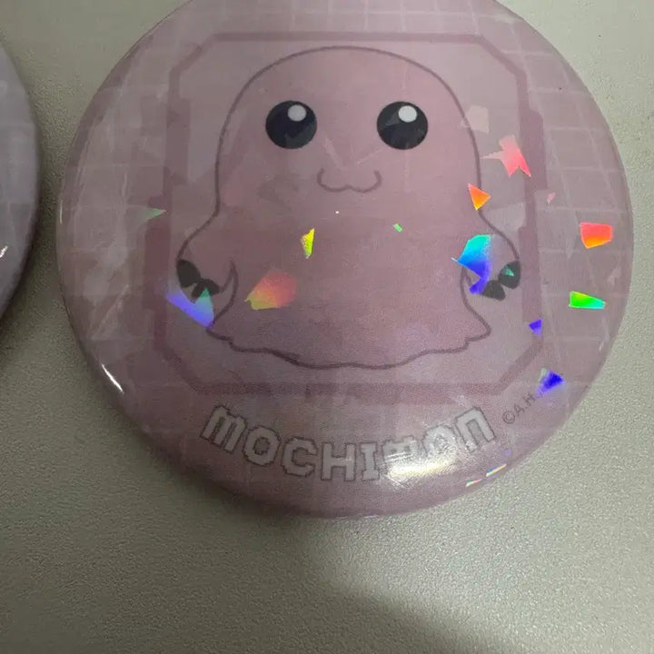 [BUNJANG] Digimon Motimon/Archnemon Hologram Can Badge Set / 디지몬 모티몬/어니몬 캔뱃지 일괄