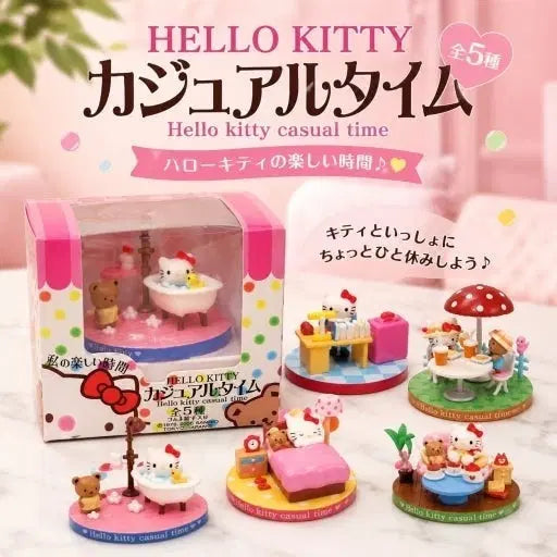 [BUNJANG] Sanrio Hello Kitty Casual Time Figure Desk Version / [고전]헬로키티 캐주얼 타임 피규어 책상 ver