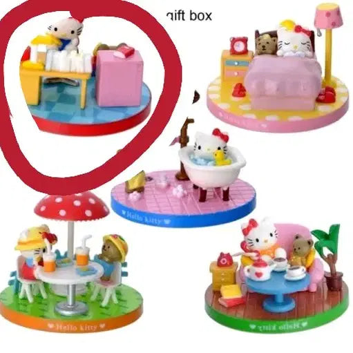 [BUNJANG] Hello Kitty Casual Time Desk Figure Ver. / [고전]헬로키티 캐주얼 타임 피규어 책상 ver