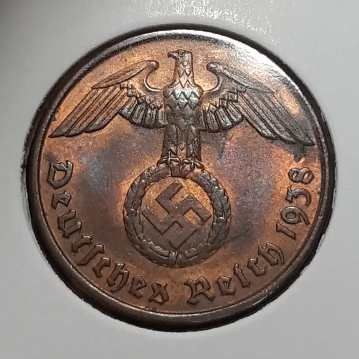 [BUNJANG] 1938 Germany Nazi 2 Pfennig Coin (Unused) / 독일 나치 미사용 1938년 2페닝.외국주화 주화 화폐 동전