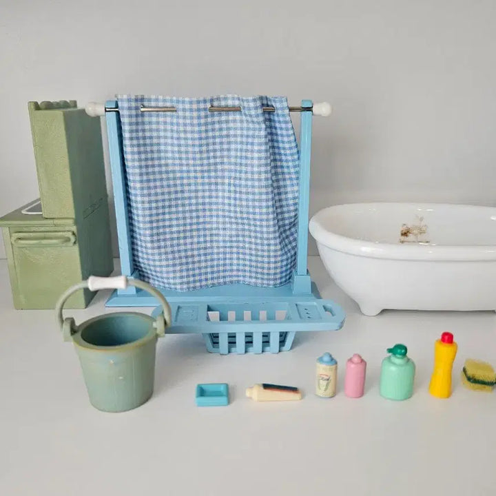 [BUNJANG] Sylvanian Families Ceramic Bathroom Furniture Set / 실바니안 도자기 욕실가구