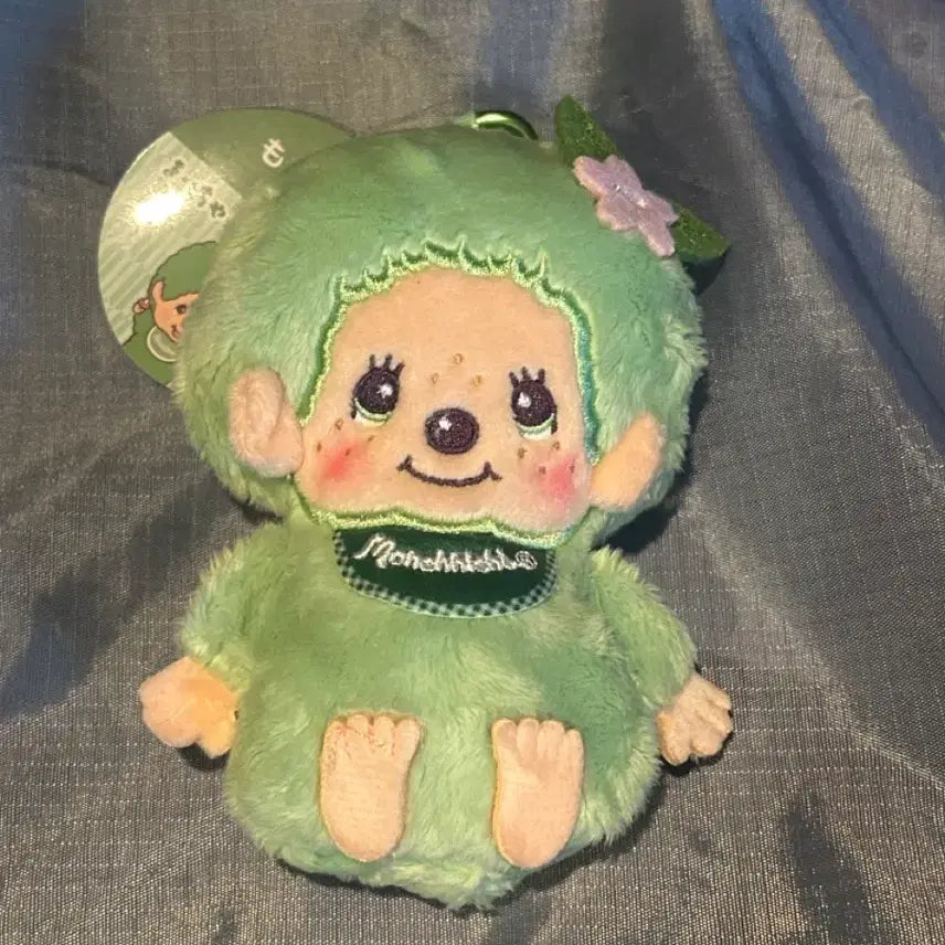 [BUNJANG] Monchhichi Matcha Doll Pouch Carabiner Keychain / 말차 몬치치 인형 파우치 카라비너 키링 새상품