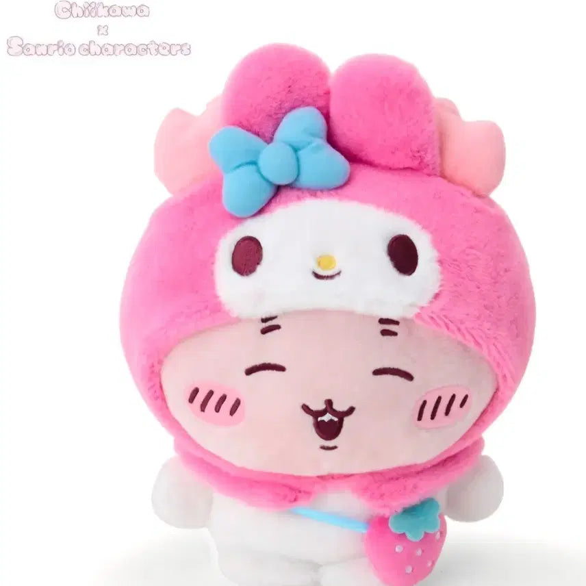 [BUNJANG] Chiikawa x Sanrio Collaboration Kani x My Melody Plush (22cm) / 먼작귀 치이카와 산리오 콜라보 카니 마이멜로디 누이구루미