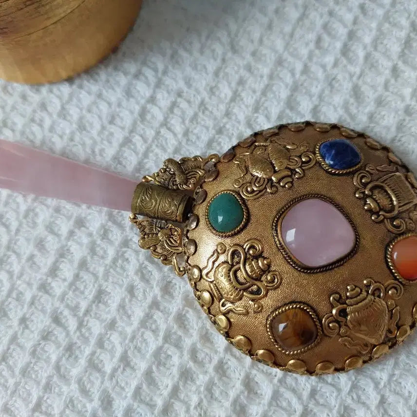 [BUNJANG] Antique Gemstone Mirror and Jewelry Box Set / 앤틱 원석 거울 2 점 팝니다.