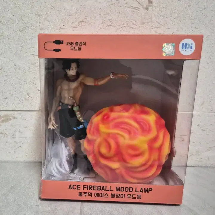 [BUNJANG] One Piece Portgas D. Ace Flame Mood Lamp (Genuine) / (새상품)원피스 에이스 무드등(대원정품)