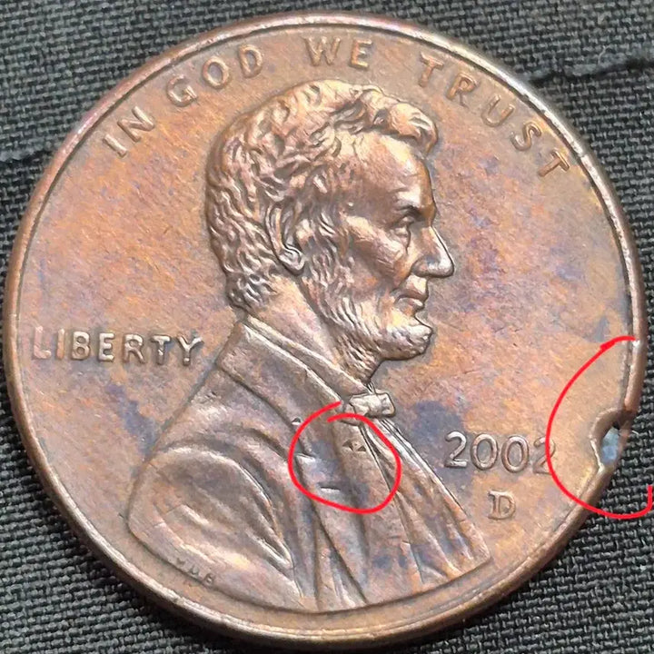 [BUNJANG] 2002 D Lincoln Cent Die Clip Error Coin / 2002년 D링컨 센트. 다이 크립 에러 주화