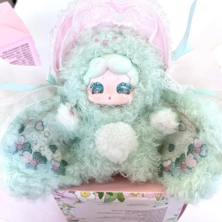 [BUNJANG] Bamtooki V6 Teatime Hidden Mint Teddy Bear / 밤토끼 v6 티타임 히든 민트 뽀글이
