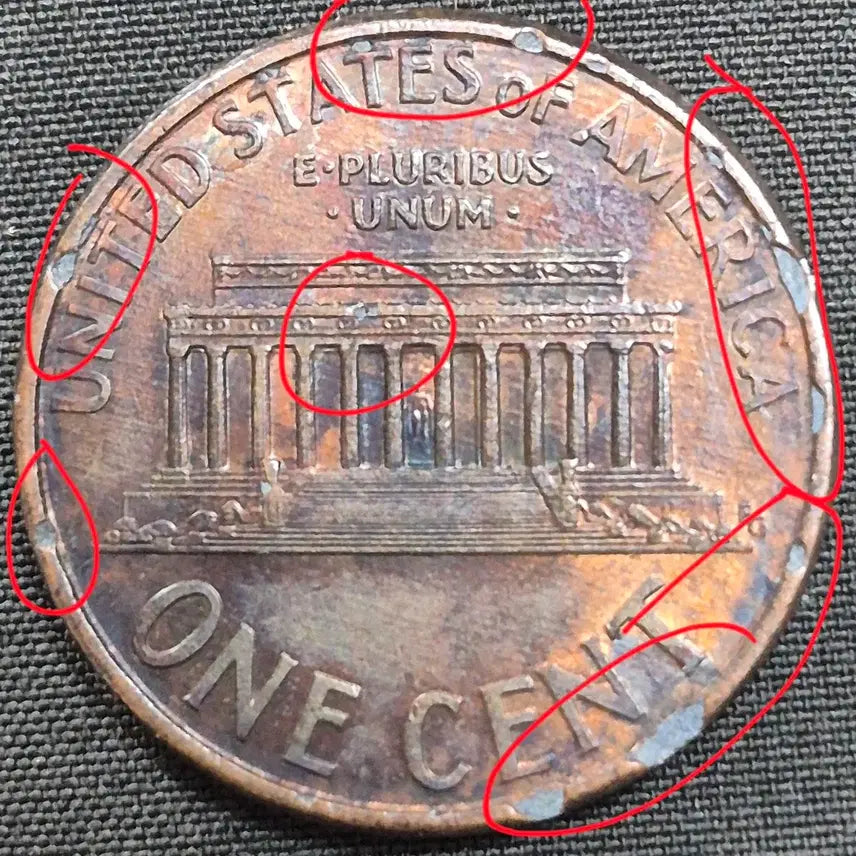 [BUNJANG] 1999 Lincoln Cent Mint Error Coin / 1999년p링컨.센트 다이 크립 주조 오류 주화