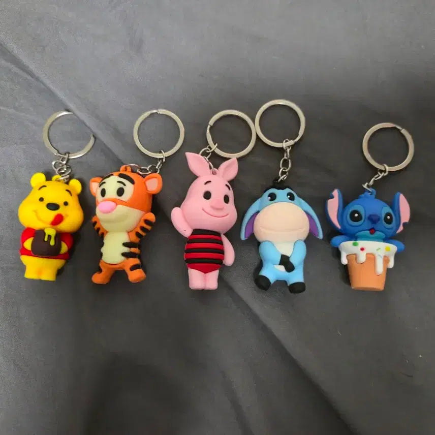 [BUNJANG] Disney Winnie the Pooh Piglet Tigger Keyring Bag Charm / 곰돌이푸 티거 디즈니 키링 열쇠고리 피글렛 가방고리