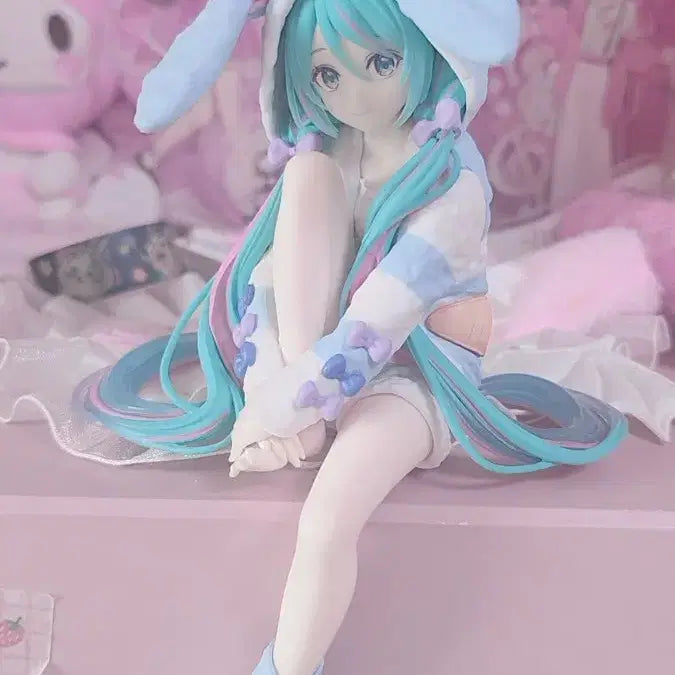 [BUNJANG] Hatsune Miku Bunny Noodles Stopper Figure / 하츠네 미쿠 미소녀 토끼 래빗 바니 누들스토퍼 피규어