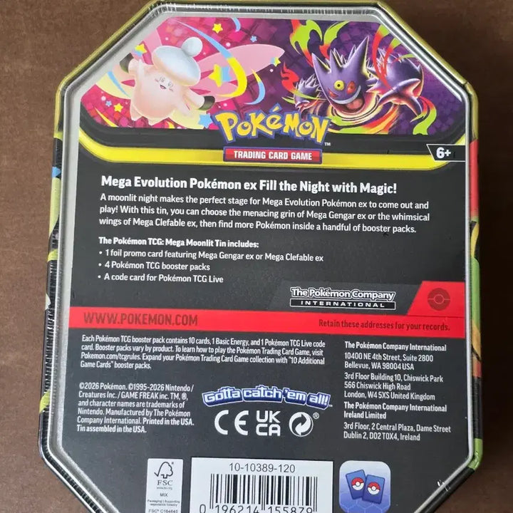 [BUNJANG] Pokemon Cards North America Mega Gengar Tin Case (Sealed) / 포켓몬카드 북미 메가 팬텀 틴케이스 미개봉
