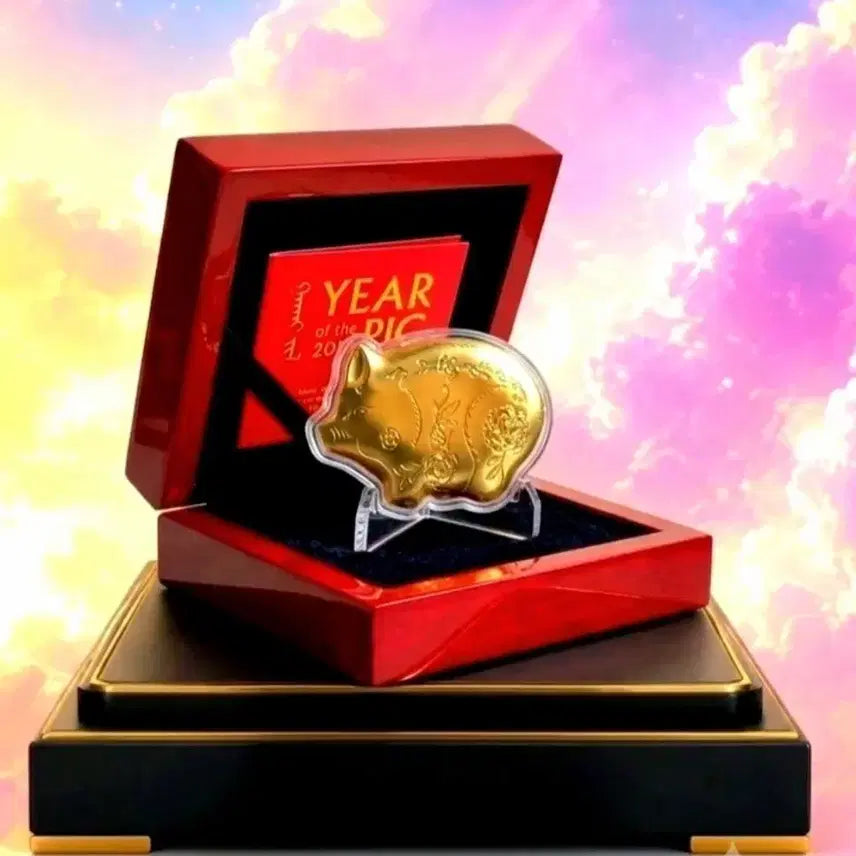 [BUNJANG] CIT Jolly Pig 1 oz .999 Silver Coin Gilded Limited Edition / 99.9%입체은화 아주귀한 순금도금 입체 31.1(1트로이온스)순은화