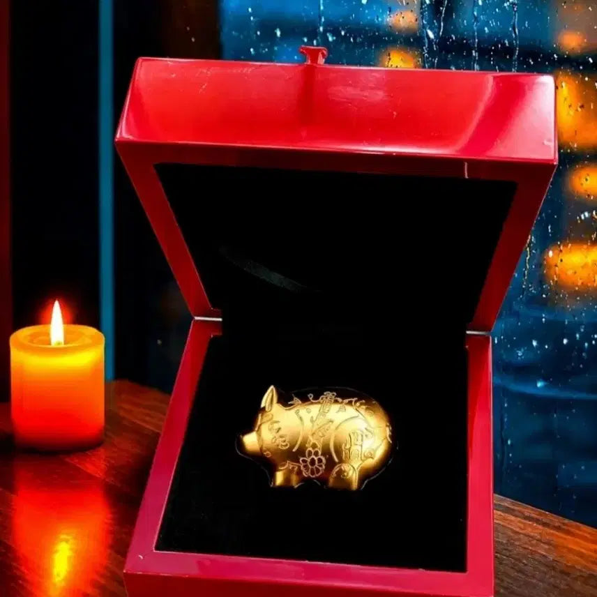 [BUNJANG] CIT Jolly Pig 1 oz .999 Silver Coin Gilded Limited Edition / 99.9%입체은화 아주귀한 순금도금 입체 31.1(1트로이온스)순은화