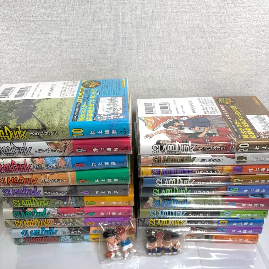 [BUNJANG] Slam Dunk Japanese Edition Manga Complete Set &amp; Vintage Figure Keychain / 슬램덩크 일본어판 원서 신장판 만화책 전권 고전 피규어 키링