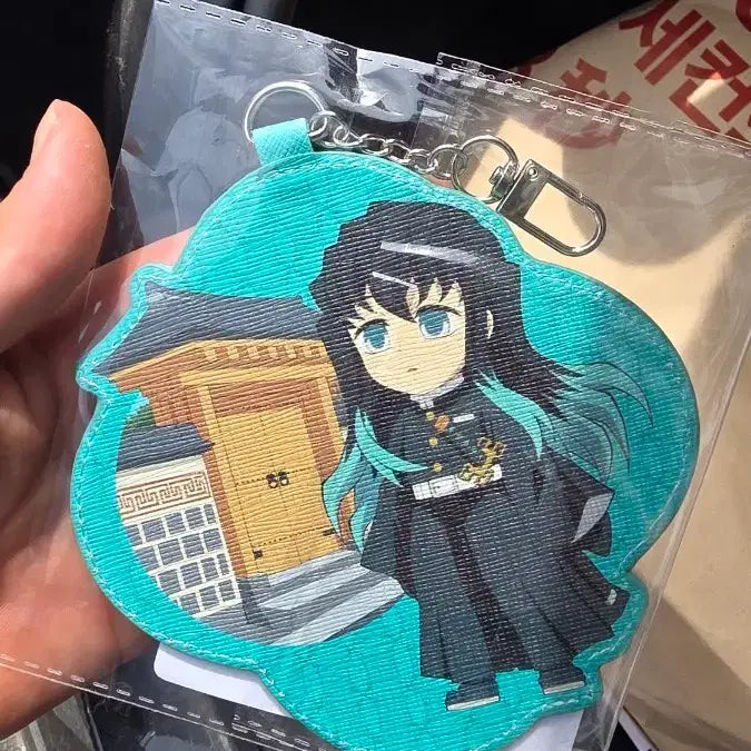 [BUNJANG] Demon Slayer: Kimetsu no Yaiba Muichiro SD PU Leather Card Holder / 귀멸의 칼날 전집중전 무이치로 SD PU 가죽카드 홀더