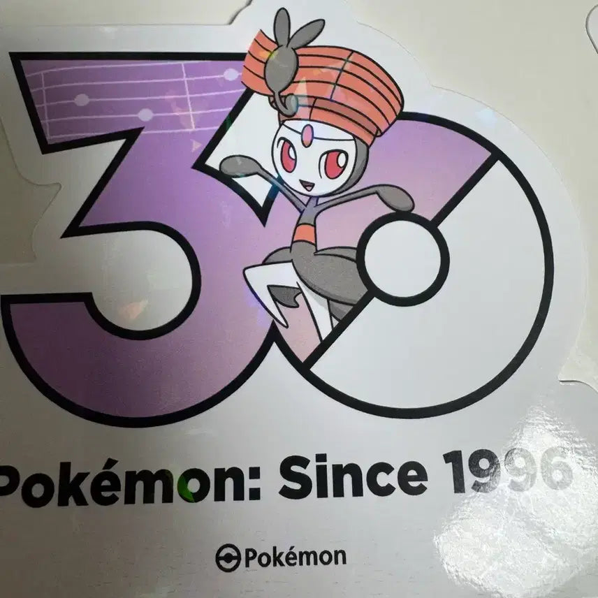 [BUNJANG] Pokemon 30th Anniversary Logo Sticker / 포켓몬 30주년 로고스티커 우르2 메로엣타2 비구술1 각 5천원