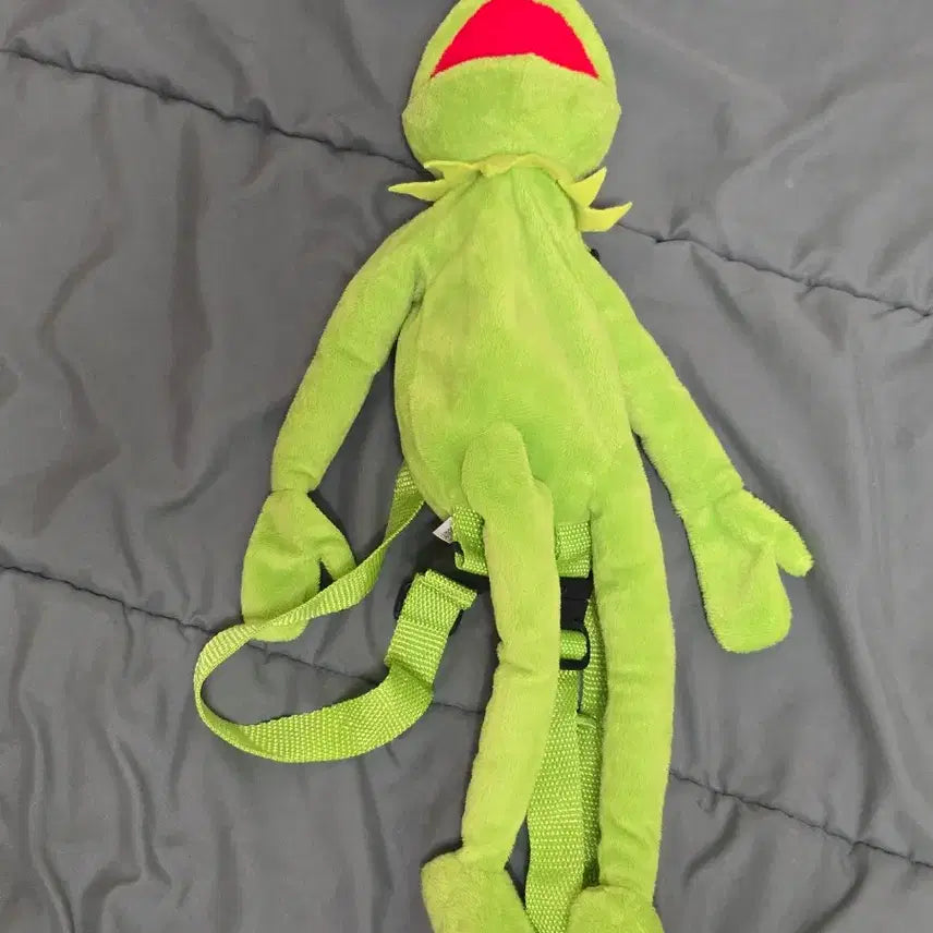 [BUNJANG] Disney Muppet Kermit Frog Plush Backpack Bag / 디즈니 머펫 커밋 개구리 인형 백팩 가방